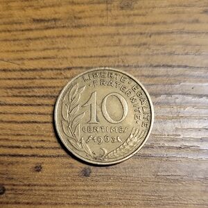 1963 French 10 Centimes Coin